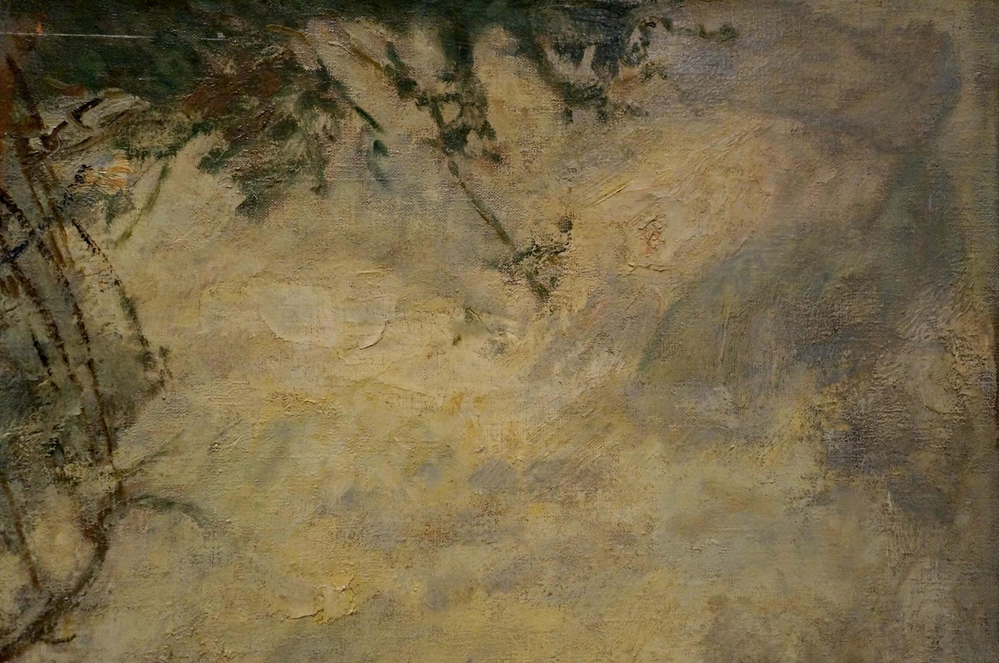 Oil painting View of the village