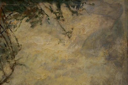 Oil painting View of the village