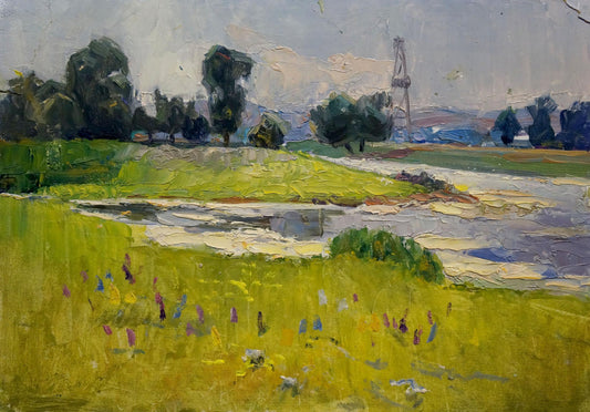 Oil painting It's a nasty day Buryachok Nikolay Ivanovich