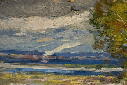 Oil painting Dnieper embankment Buryachok Nikolay Ivanovich