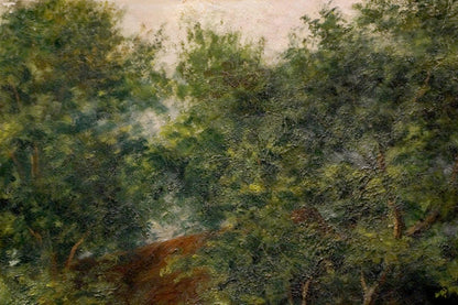 Oil painting Ducks on the river Unknown artist