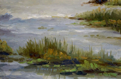 Oil painting By the river Buryachok Nikolay Ivanovich
