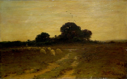 Oil painting Twilight Across the Fields Unknown artist