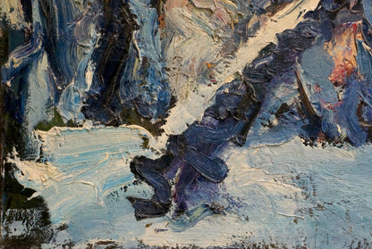 Oil painting Forest covered with snow Sergey Dupliy