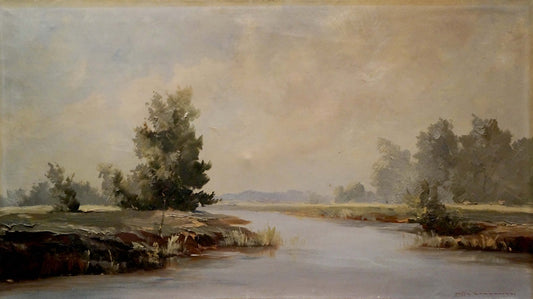 Oil painting Quiet calm day