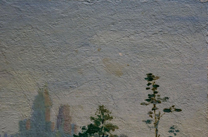 Oil painting Road to the forest Senin G.