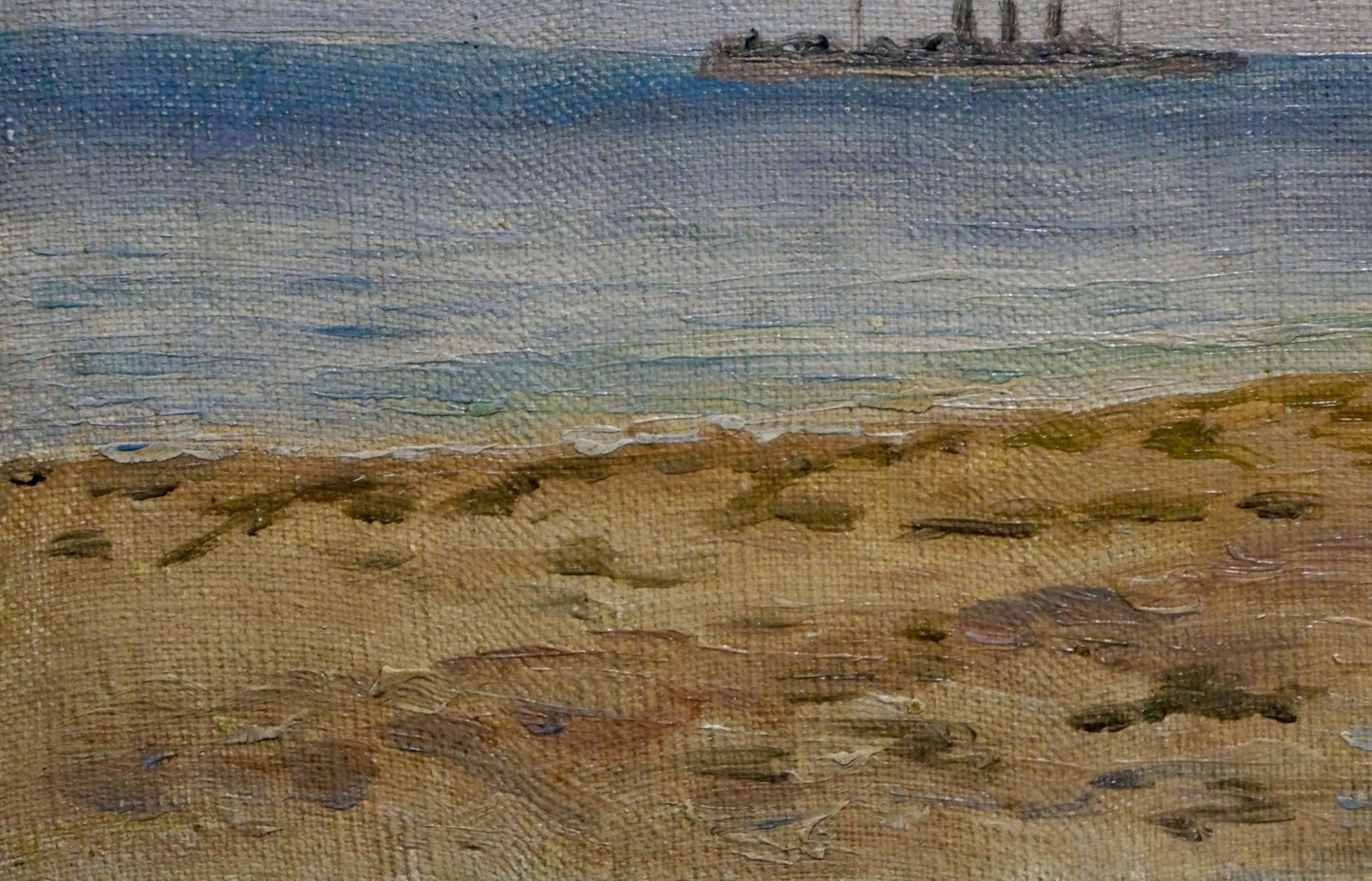 Oil painting Seascape with ship Unknown artist