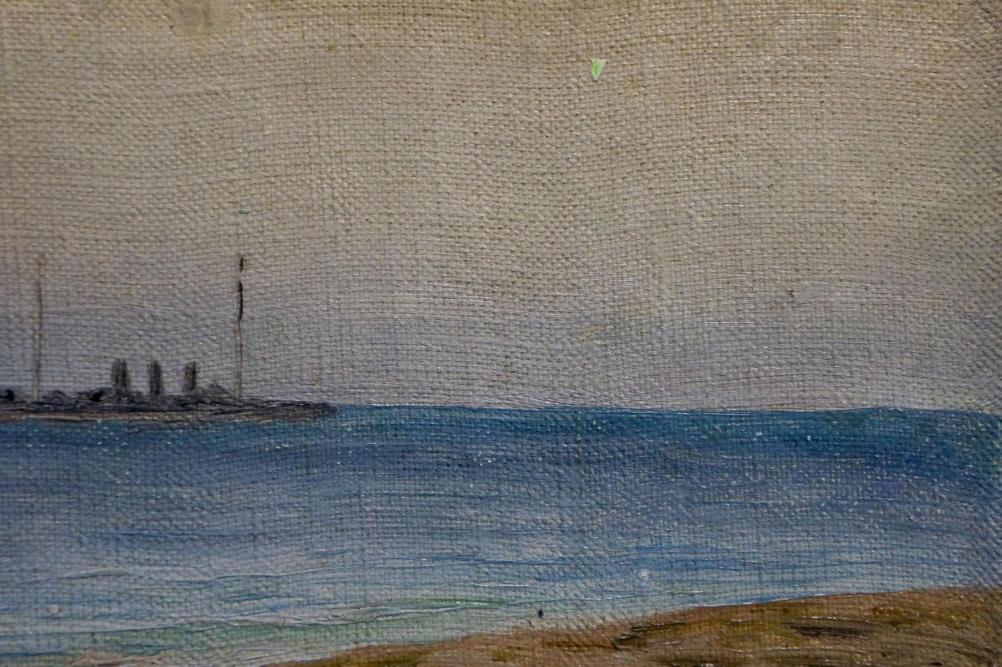 Oil painting Seascape with ship Unknown artist