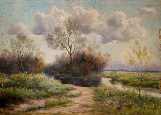 Oil painting After the rain