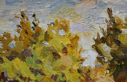 Oil painting Forest landscape Turovsky Mikhail Saulovich