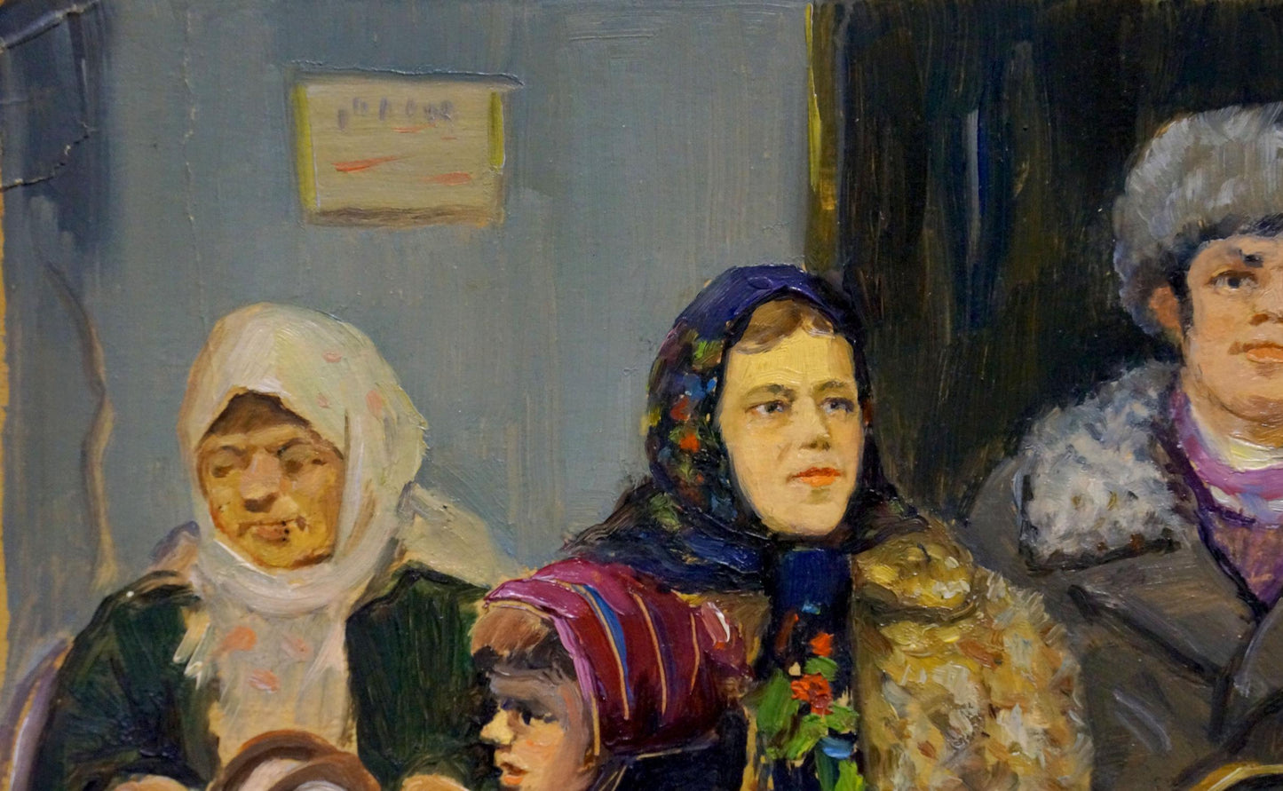 Oil painting Family portrait Popov Igor Alexandrovich