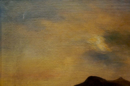 Oil painting Lake in the mountains European artist
