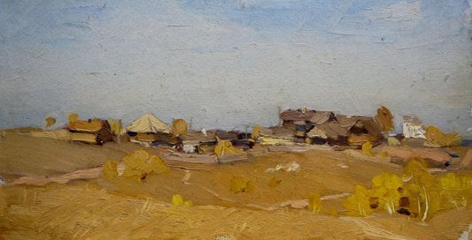 Oil painting Village N. Shumilkin