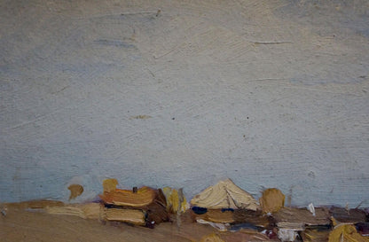 Oil painting Village N. Shumilkin
