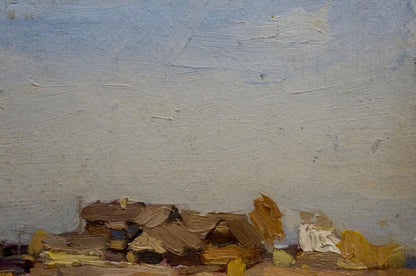 Oil painting Village N. Shumilkin