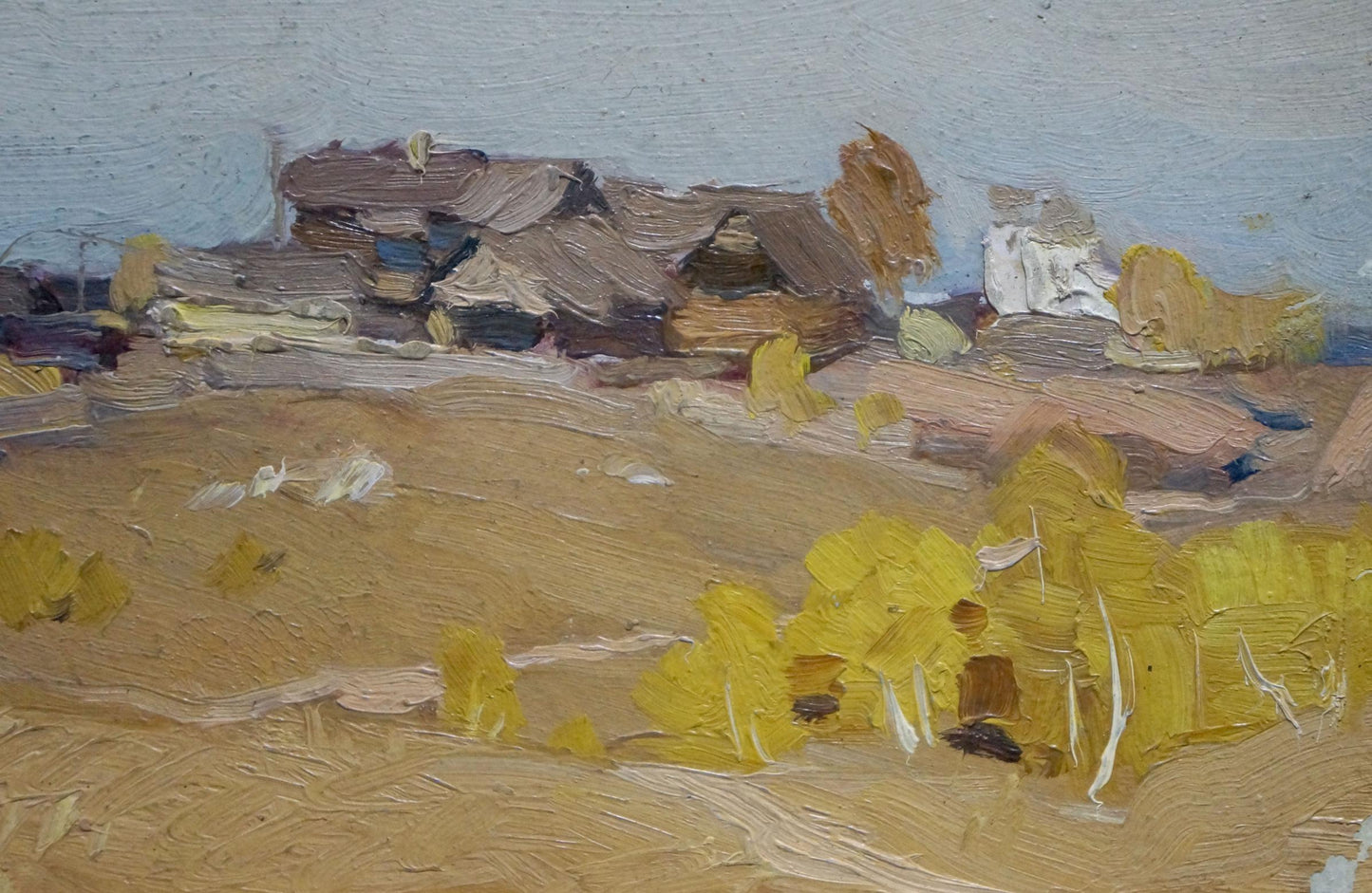 Oil painting Village N. Shumilkin