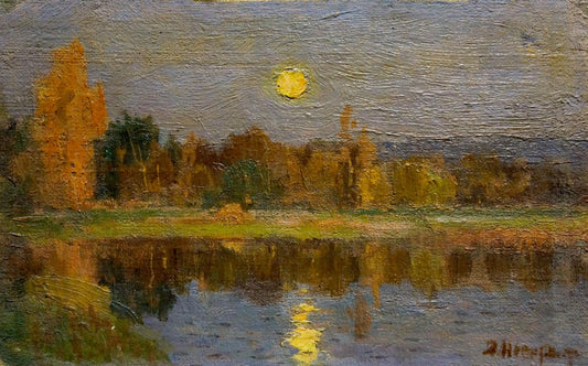 Oil painting A month over the forest Nevkritiy Denis Nikiforovich