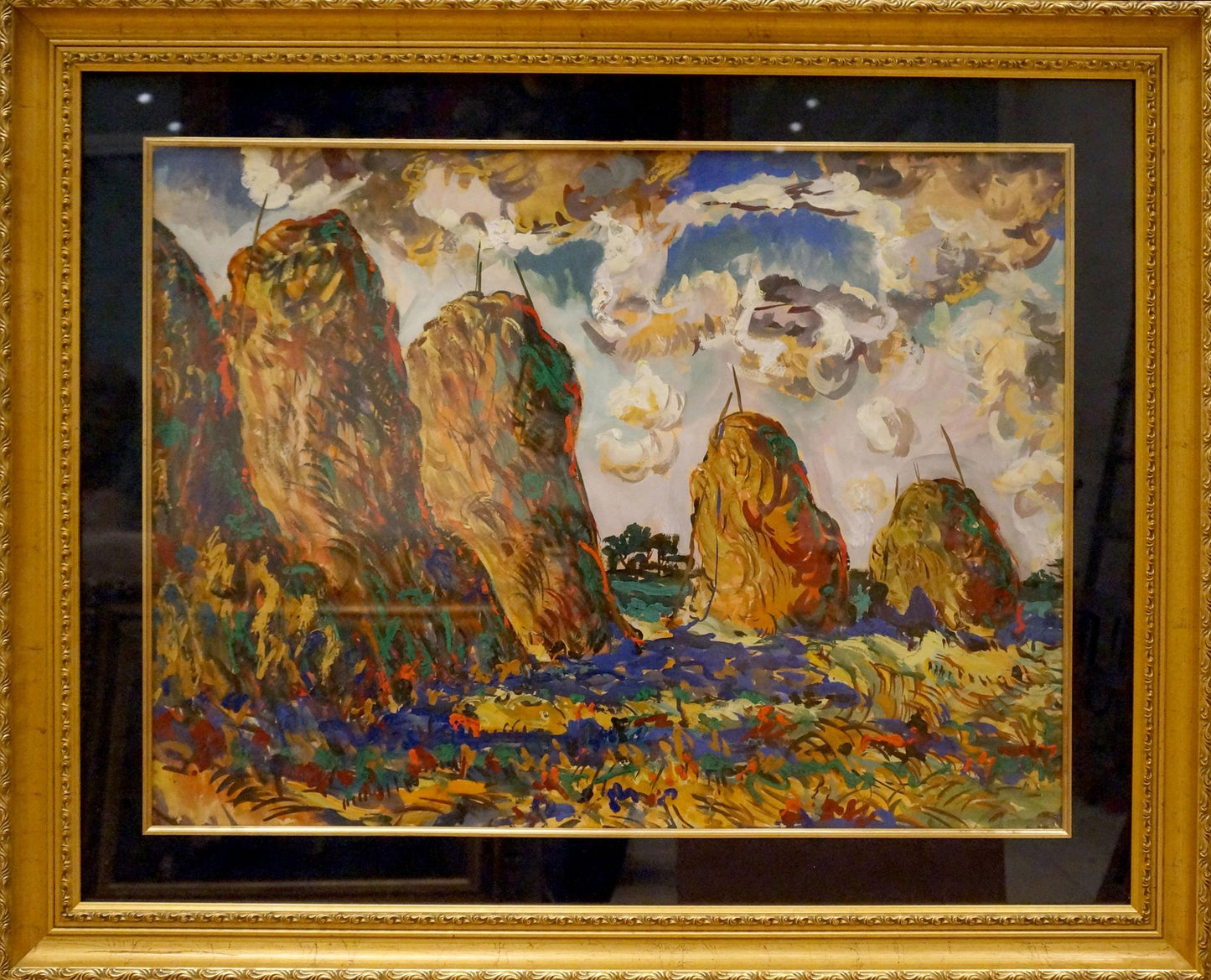 Tempera painting Summer day Filatov Vladimir Nikolaevich