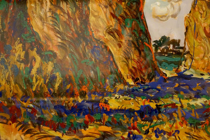 Tempera painting Summer day Filatov Vladimir Nikolaevich