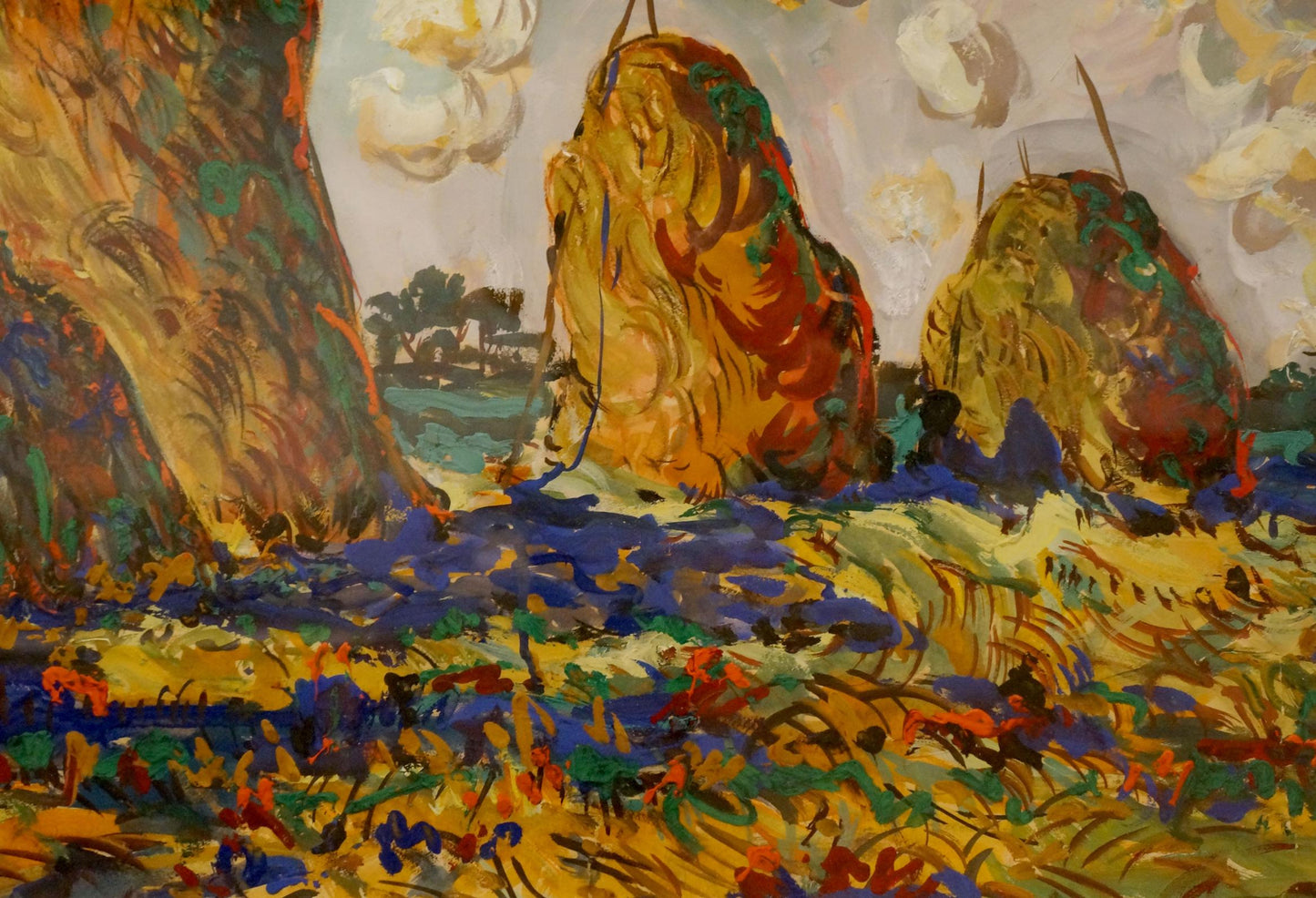 Tempera painting Summer day Filatov Vladimir Nikolaevich