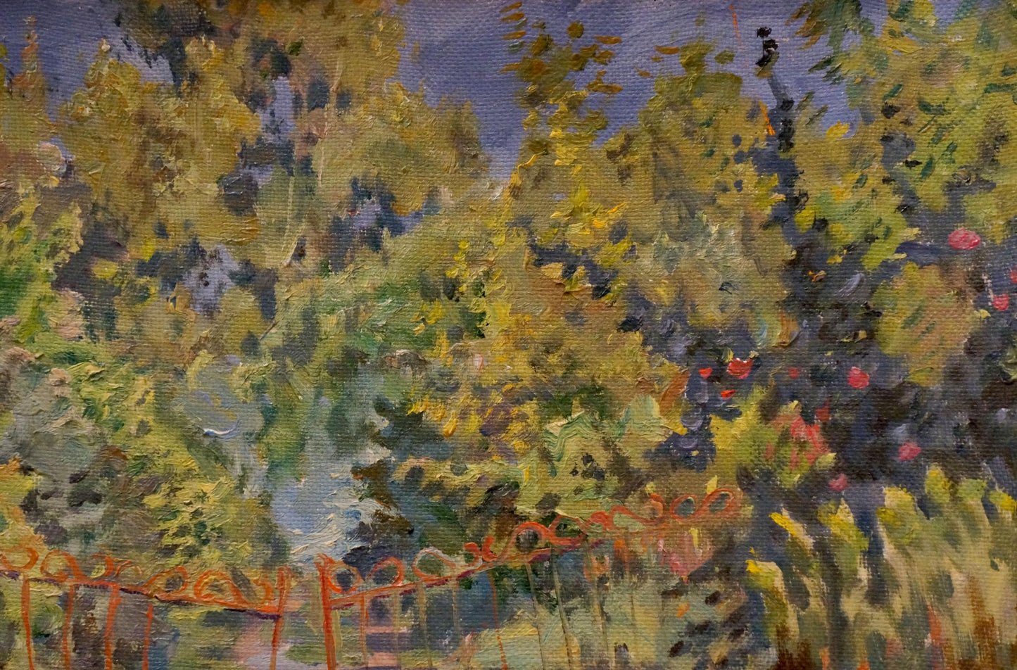 Oil painting Thicket summer park Nikolay Chernikov