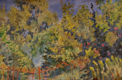 Oil painting Thicket summer park Nikolay Chernikov