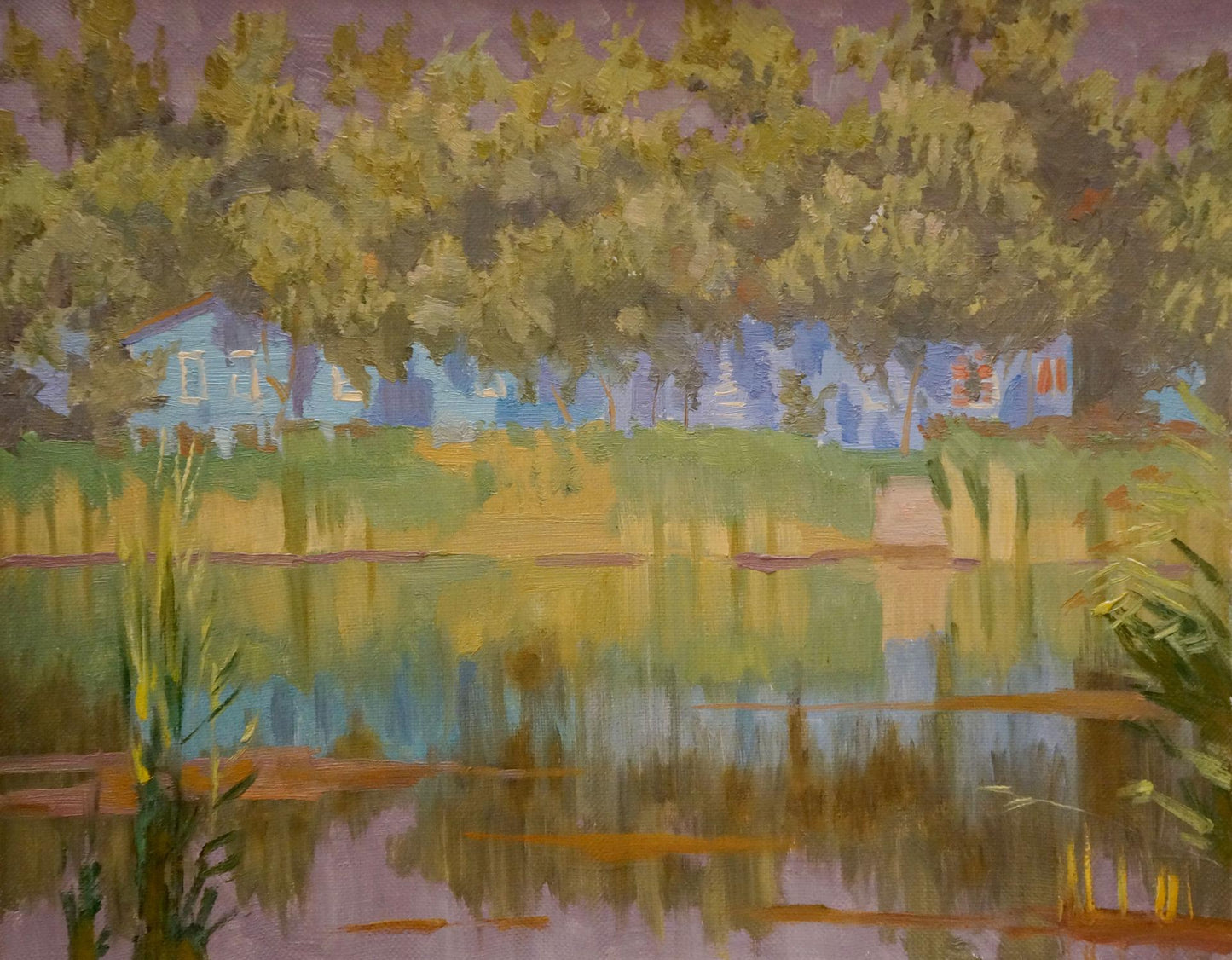 Oil painting By the river Chernikov Nikolay Vladimirovich