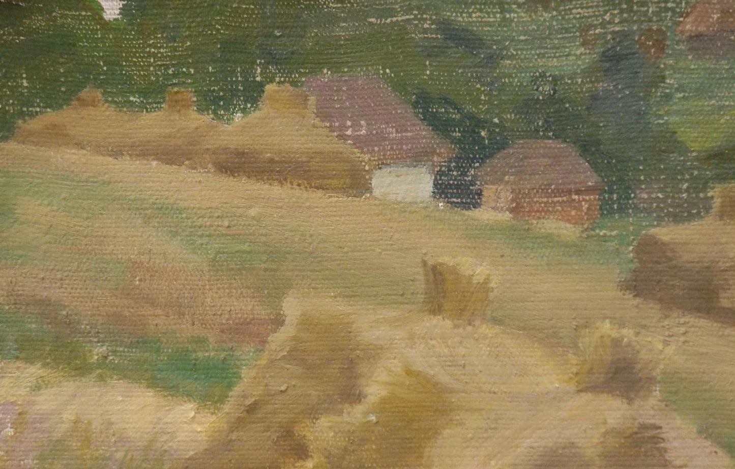 Oil painting Haystacks in the fields Nikolay Chernikov