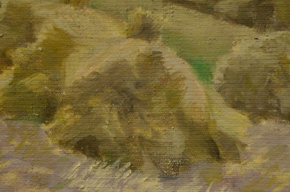 Oil painting Haystacks in the fields Nikolay Chernikov