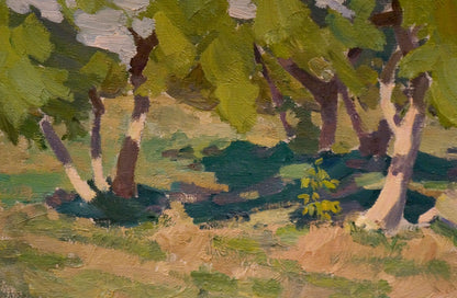 Oil painting Relaxing near the trees Nikolay Chernikov