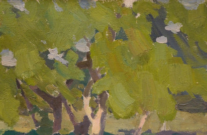 Oil painting Relaxing near the trees Nikolay Chernikov