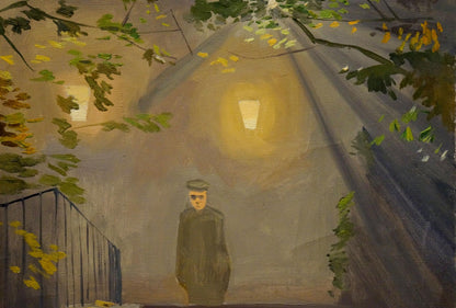 Oil painting Night park Chernikov Nikolay Vladimirovich