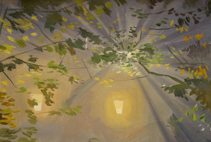 Oil painting Night park Chernikov Nikolay Vladimirovich