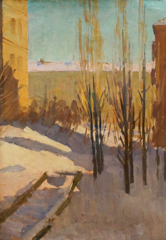 Oil painting Winter landscape Chernikov Nikolay Vladimirovich