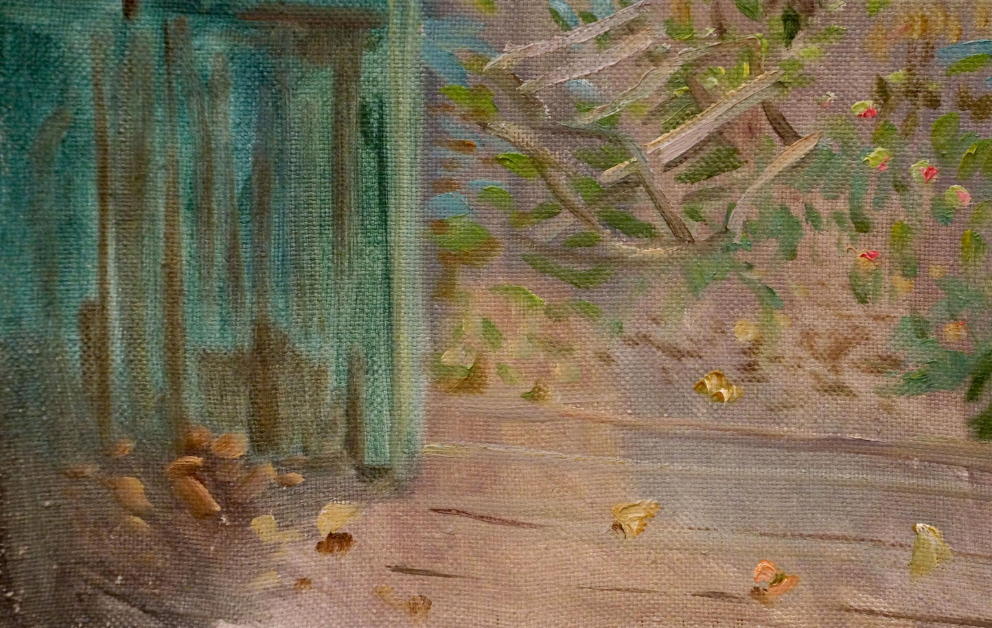 Oil painting Overlooking the courtyard Chernikov Nikolay Vladimirovich