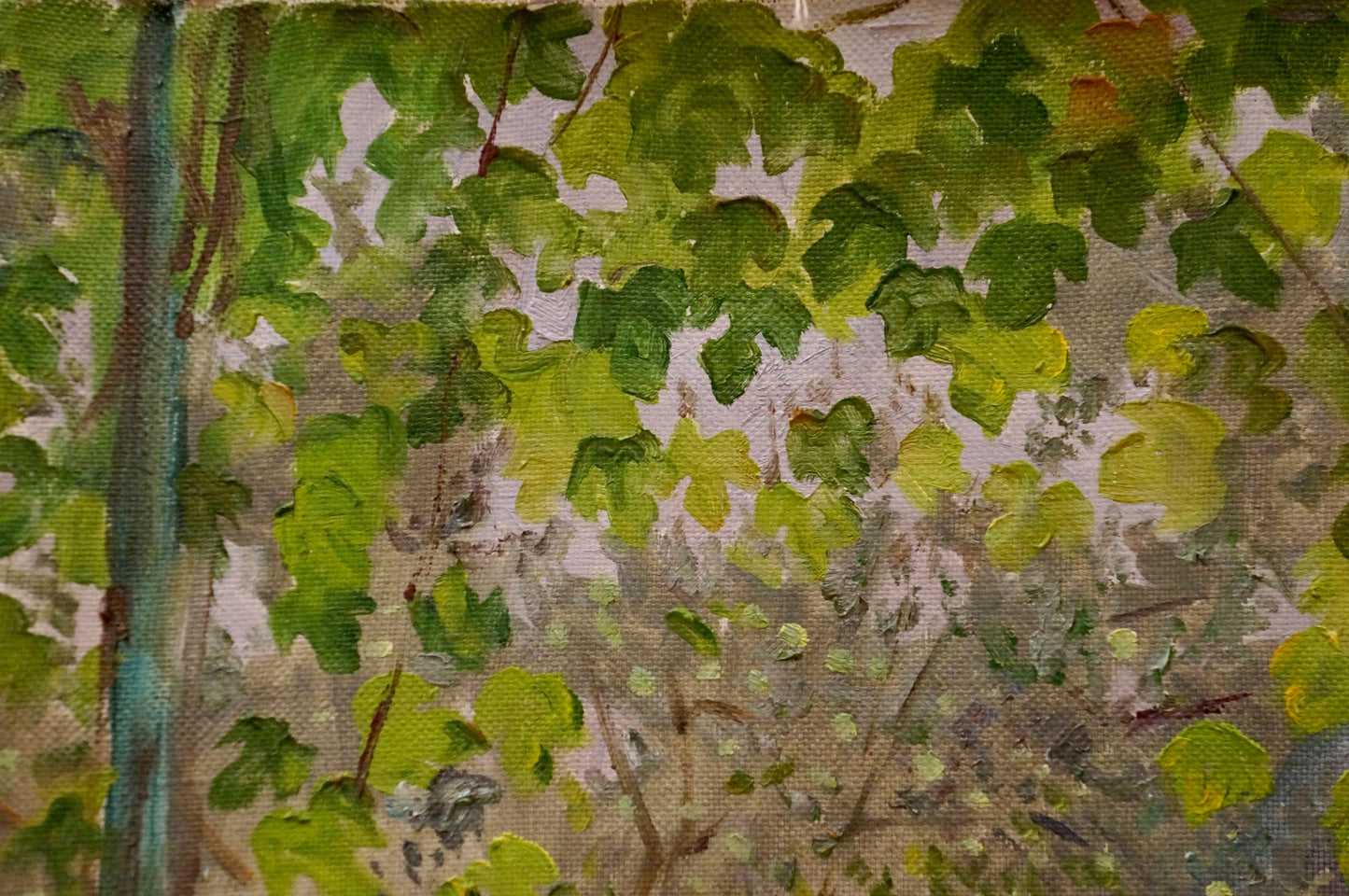 Oil painting Overlooking the courtyard Chernikov Nikolay Vladimirovich