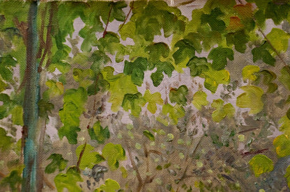 Oil painting Overlooking the courtyard Chernikov Nikolay Vladimirovich