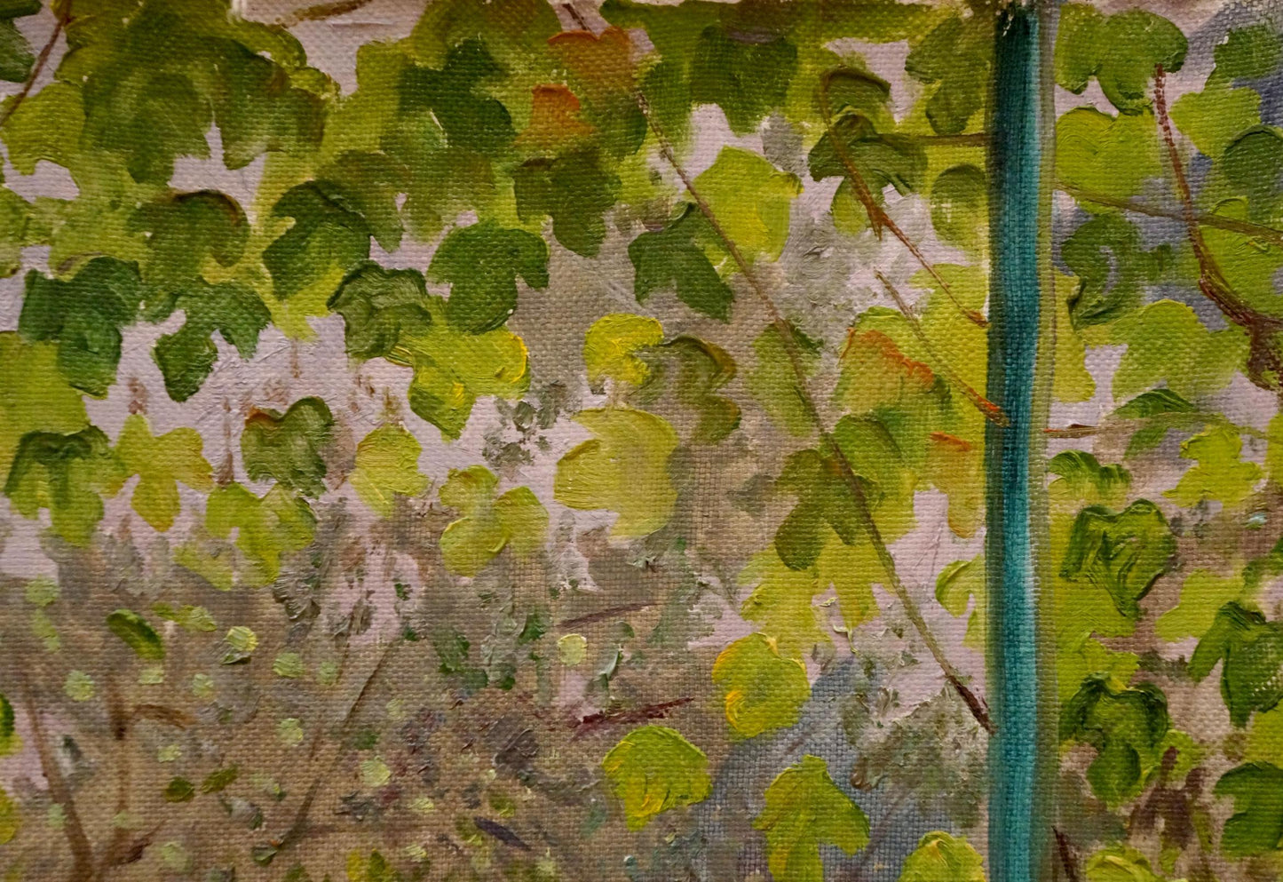 Oil painting Overlooking the courtyard Chernikov Nikolay Vladimirovich