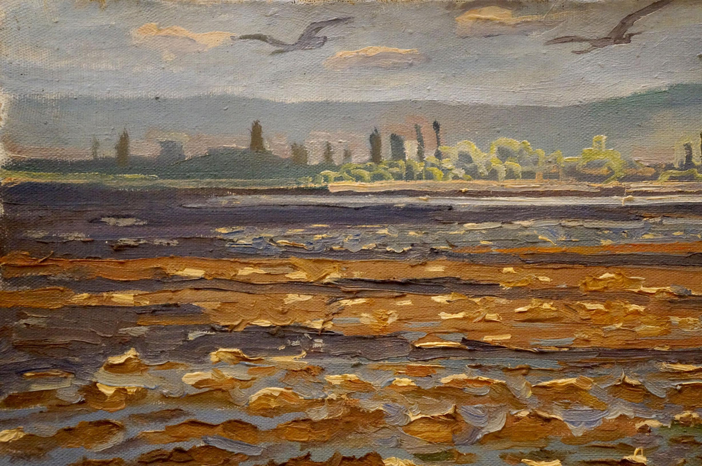 Oil painting Sea evening landscape Nikolay Chernikov
