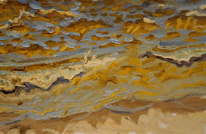 Oil painting Sea evening landscape Nikolay Chernikov