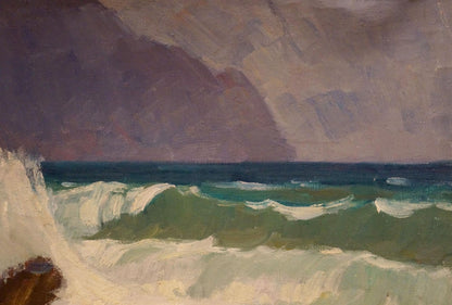 Oil painting Seascape with raging waves Nikolay Chernikov