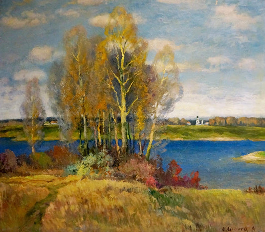 Oil painting Autumn landscape Alexander Mynka