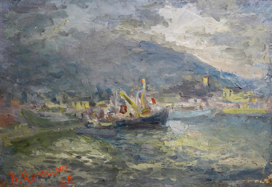 Oil painting In the storm Karelin Vyacheslav Dmitrievich