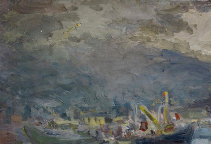 Oil portrayal of a storm by Vyacheslav Dmitrievich Karelin