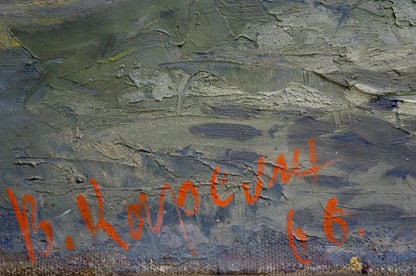 Vyacheslav Dmitrievich Karelin's oil artwork portraying a storm