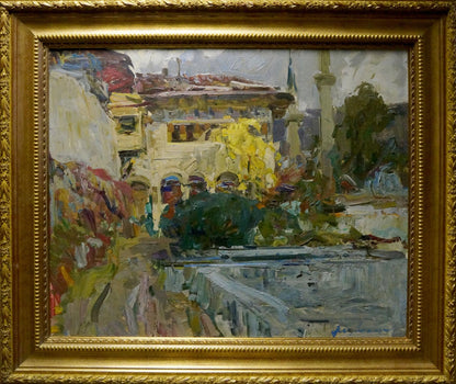 Oil painting Urban landscape Zakharov Fedor Zakharovich