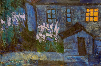 Oil painting Night landscape