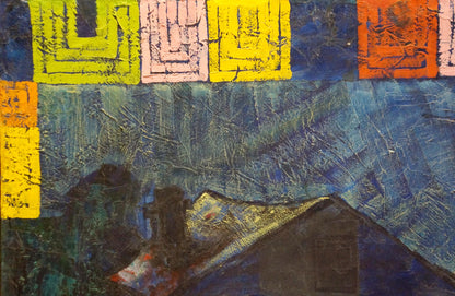 Oil painting Night landscape