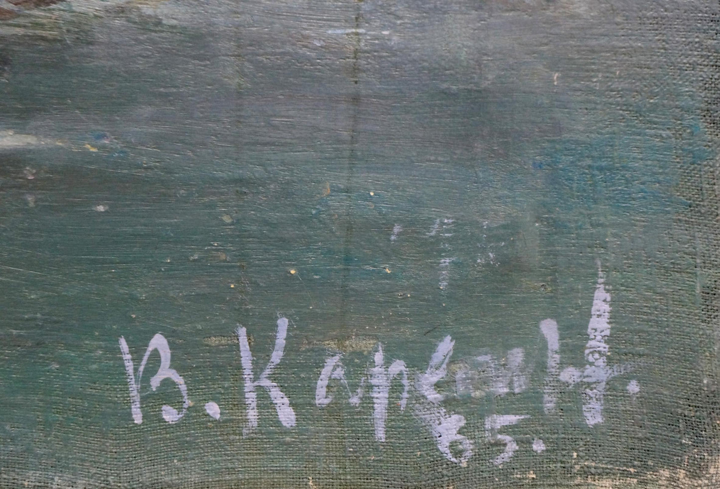 OIl painting City near the coast Karelin Vyacheslav Dmitrievich