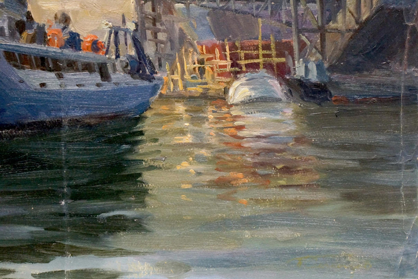 Oil painting Departure Kolomoitsev Petr Mikhailovich